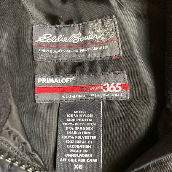 Eddie Bauer Primaloft 365 Black Puffy Jacket - Picture 3 of 3